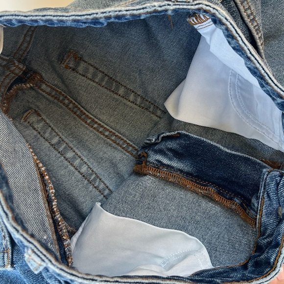 Free People Patchwork Denim High Rise Pieced Jeans - Picture 13 of 15